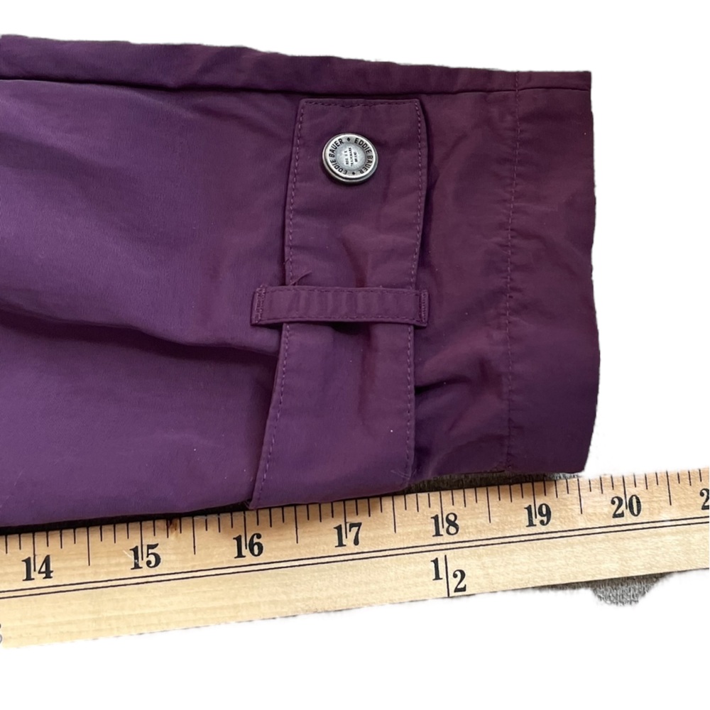 EDDIE BAUER Purple Hooded  Drawstring Waist Lightweight Rain Jacket Coat - Small - Picture 13 of 16